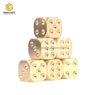 China Nontoxic. Eco - Friendly Table Games Drinking Game Polyhedral Dice Solid Brass Sided Game Dice for sale