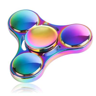 China Custom Decompression Rainbow Color Round Metal Hand Flying Busy Spinner Eco - Friendly for sale