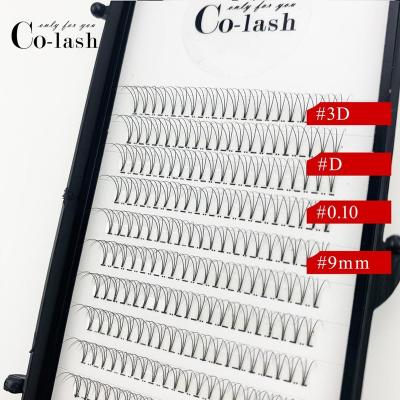 China Long Mink Eyelash Extension 100% natural 3d pre bonded pre made fan for sale