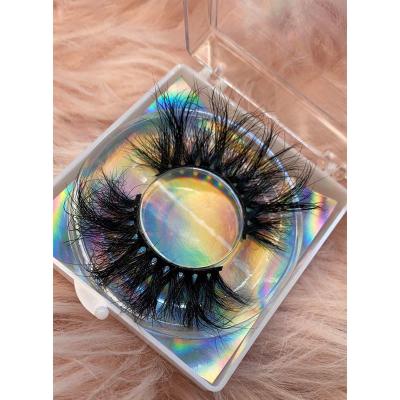 China Real Thick 25mm 3D Hot Selling Dramatic Siberian Mink Eyelashes Mink Eyelashes With Custom Box for sale