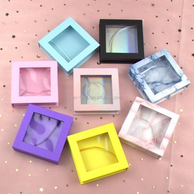 China Natural Soft Private Label Boxes Empty Eyelash Case Custom False Eyelashes Packaging Magnetic Box For Real Mink Eyelashes for sale