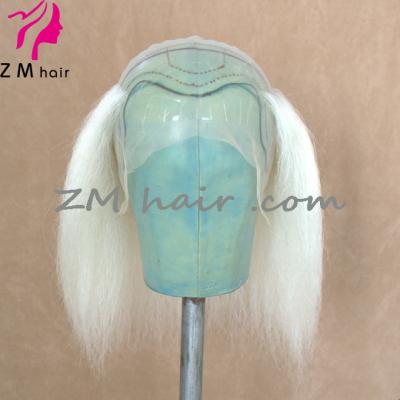 China Yak Christmas Wave Santa Claus Wig Silky Straight Full Hair Silky Straight Half Length Hair for sale