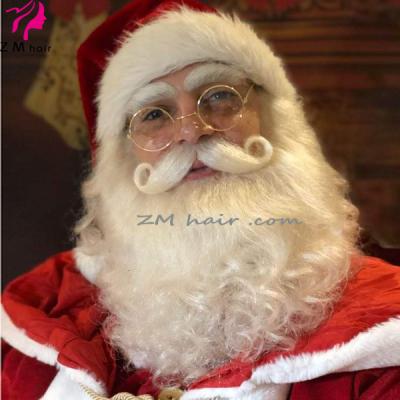 China 2018 zm mustache hair yak hair lace santa claus beard beard and mustache eyebrows full for sale