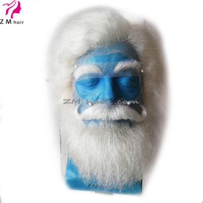 China Luxury Santa Claus Wig Beard ZM Yak Hair Yak Hair Opera Performance Wig and Beard for sale