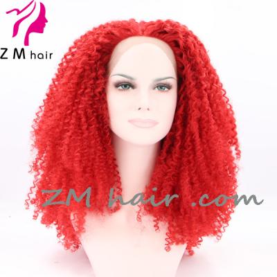 China ZMHAIR Wig Synthetic Curly Red Hair Wig Women Hair Wig Lady Wig for sale