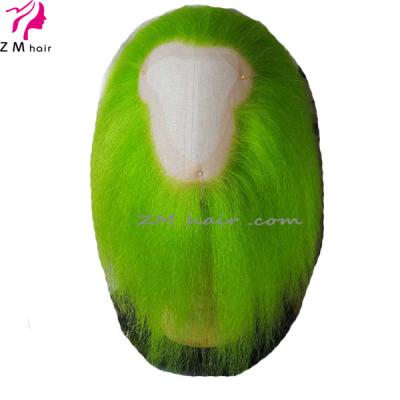 China 2020 100% Personality ZM Yak Hair Christmas Elf Green Color Costume Wig for sale