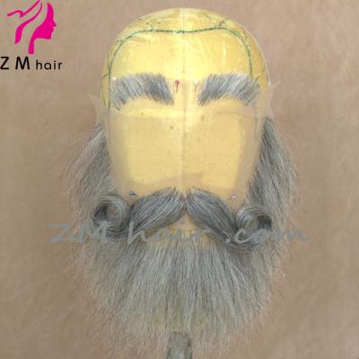 China Old man macdonald beard yak hair lace opera costume beard mustache and eyebrows realistic set for sale