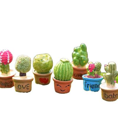 China China Garden Landscape Bottle Eco-Friendly Creative Cactus Succulent Bonsai Ornaments Office Desktop Small Resin Potted Decoration for sale