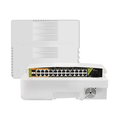 China POE Ethernet 24 Port Waterproof PoE Switch Outdoor POE Switch For CCTV System for sale