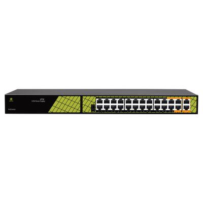 China POE Fast Ethernet Poe Switch 48v 24 Ports 802.3af/at Network Switch For CCTV Camera Gigabit Ethernet Poe Switch for sale