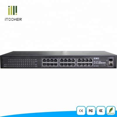 China LACP 2 SFP + 24 Port RJ45 Gigabit Managed Switch for sale