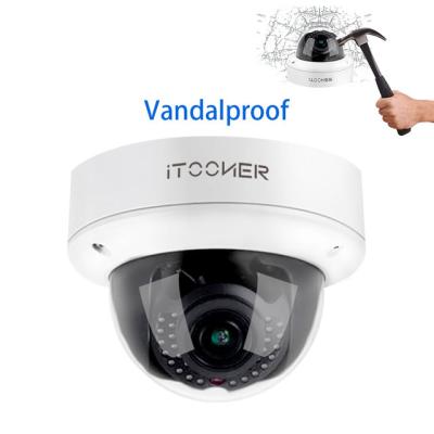 China Waterproof / Weatherproof Type 5MP H.265 IP POE Dome Vandal Proof Security Camera for sale