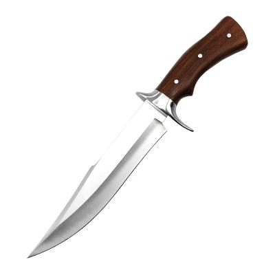 China Factory High Quality Directly Wooden Fixed Blade Straight Knife Handle Knife Outdoor Survival Hunting Knife For Wild for sale