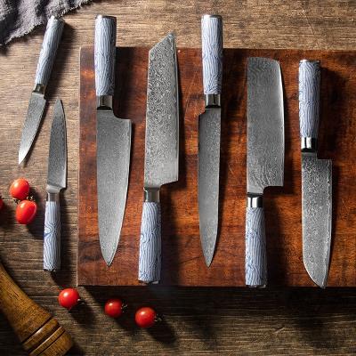 China Super Professional High Carbon Stocked Damascus Japan VG-10 Stainless Steel Kitchen Cooking Knife Chef Knife for sale