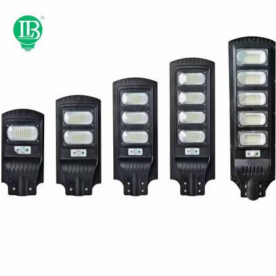 China Outdoor Motion Sensor Ip65 ABS PC 30w 60w 90w All In One Outdoor Led Solar Light Private Street Light for sale