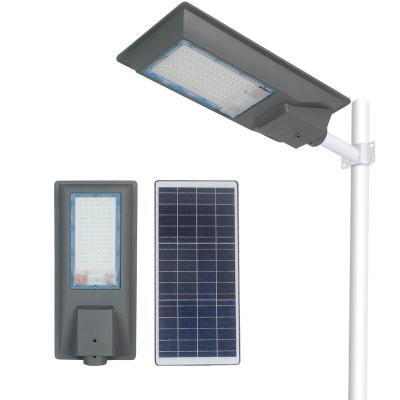 China New Models 90 Watt Outdoor Aluminum Housing Exterior All In One Solar Street Light for sale