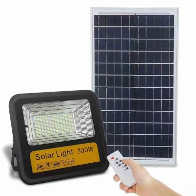 China Light Control + Remote Control Solar Lamp Solar Panel Bracket Outdoor Led Flood Light for sale