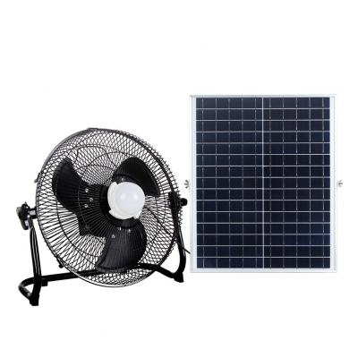 China Eco-friendly Battery Energy Portable USB Rechargeable Charging Solar Power Floor Fan With Light for sale