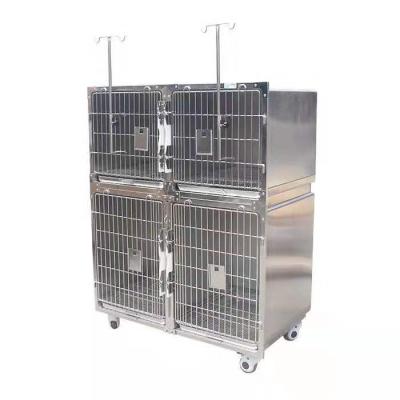 China Factory Price Sustainable Veterinary Hospital Equipment Stainless Steel Dog Cage for sale