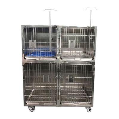 China China Sustainable Stainless Steel Hospital Pet Hospital Veterinary Medical Clinic Animal Cage for sale