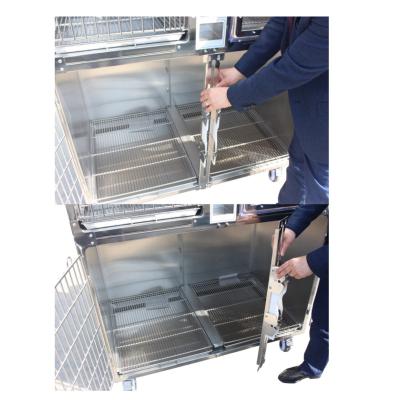 China Sustainable Veterinary Equipment Stainless Steel Clinic Animal Cage for sale