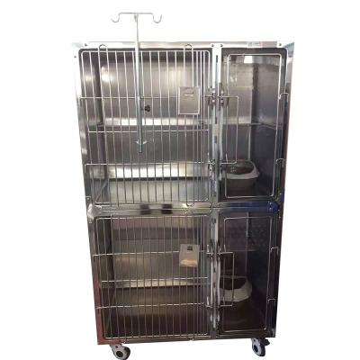 China Sustainable Stainless Steel Big Cat Veterinary Cage With Oxygen Cage for sale