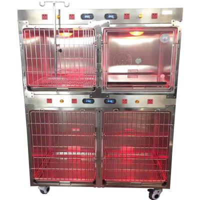 China Sustainable Veterinary Care Use Stainless Steel Pet Supply Factory Oxygen Supply Cage for sale