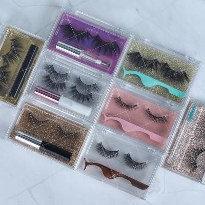 China Cruelty Free/25 Times Reusable/Fluffy Magnet 3D Real Mink Strip Eyelash Cheap Prices Comfortable Wear 20mm for sale