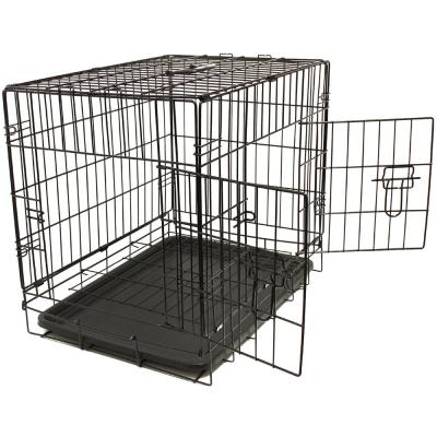 China Sustainable Portable Double Door Dog Cage Heavy Duty Foldable Pet Crate for sale