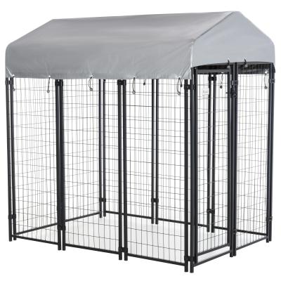 China Large Sustainable Cheap Outdoor Dog Kennel Enclosure Dog Run With Roof for sale