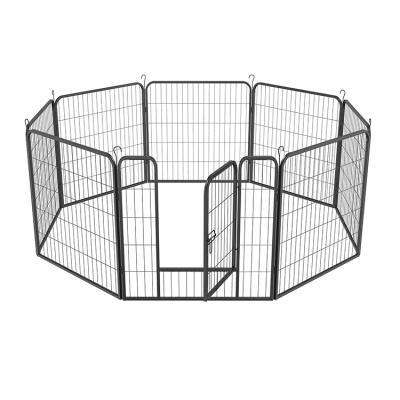 China Durable Heavy Duty Metal Foldable Exercise Pet Playpen Pens Outdoor Pet Fence Folding Dog Cage for sale