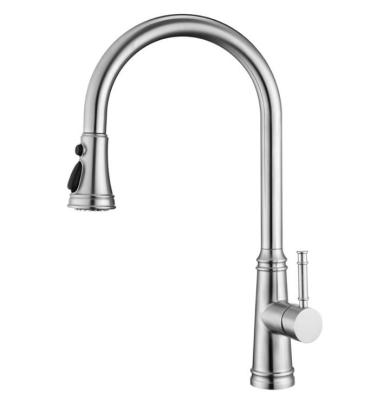 China 2021 Modern New Arrival Brush Nickel Stainless Steel Faucet Kitchen Toilet Sink Faucet With Pull Down Sprayer for sale