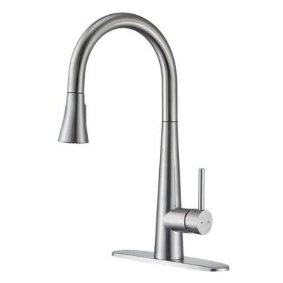 China New Arrival Modern Brush Nickel Kitchen Faucet Stainless Steel Kitchen Sink Mixer Tap for sale