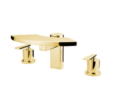 China Thermostatic Royal Square Basin Mixer Tap Vessel Sink Faucets Water Fall Brass Faucet for sale