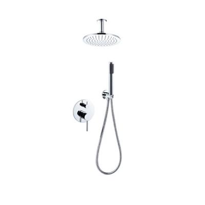 China Without Slide Bar Rain Mixer Shower Faucet System With Full Body Spray Jets Set Wall Mounted for sale