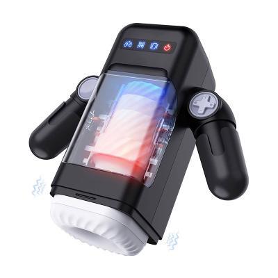 China Masturbation Cup Heating Robot Masturbation Game Cup Vibrator Automatic Thrusting Masturbators with Phone Holder for sale