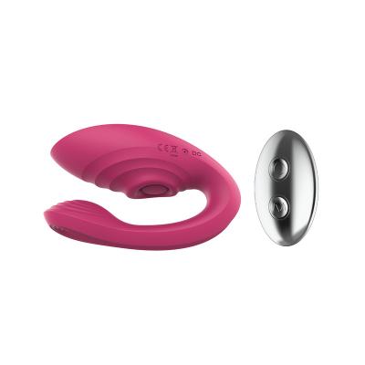 China Silicone+ABS radio remote control for waterproof G-spot sucker clitoral sucking vibrator for female masturbation for sale