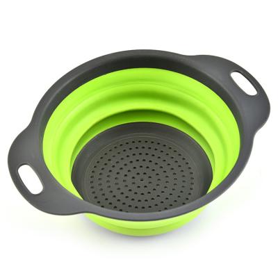 China Sustainable Hot Sale Kitchen Amazon Fruit Washing Plastic Retractable Folding Basket for sale