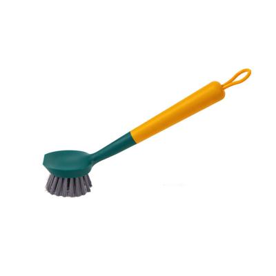 China Wholesale Viable Handle Kitchen TPR Long Pot Pan Dish Cleaning Brush Tool for sale