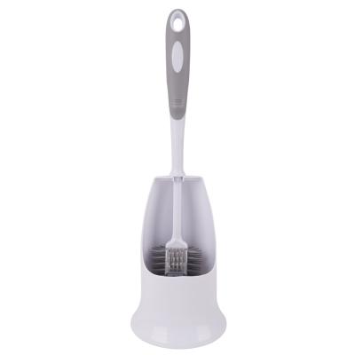 China Factory direct toilet bowl cleaning brush and holder viable set long handle standing toilet brush for sale