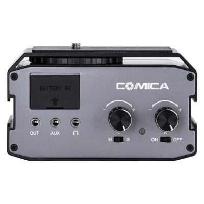 China Phantom Power CoMica CVM-AX3 XLR/6.35mm/3.5mm (2-Groups) Support Mics Amplifier Audio Mixer with Mono/Stereo Output Switch for sale