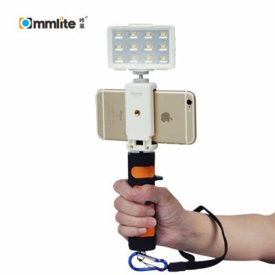 China Video Studio Shooting Commlite “CoMiray” Cameras Mobile Phone DSLR Monopod 12 Bulbs LED Video Light for sale