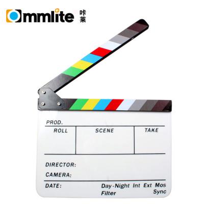 China Computer-engraved and with non-lose printings Best Selling Acrylic Plastic Dry Erase Director Film Movie Clapboard for sale