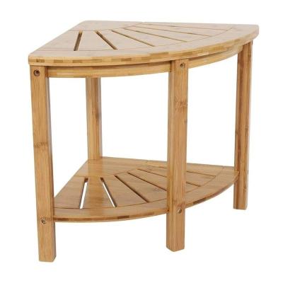 China Modern Bamboo Shower Bench With Storage Shelf Shower Chair For Indoor Or Outdoor Use for sale