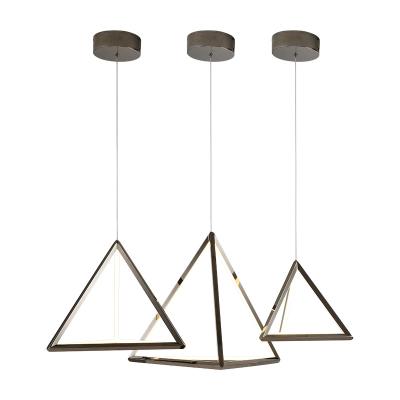 China Modern Ring Cycle Modern Home Bedroom Bar Shop Dining Room Kitchen 1 Set 3 Living Triangle Pendant Light for sale