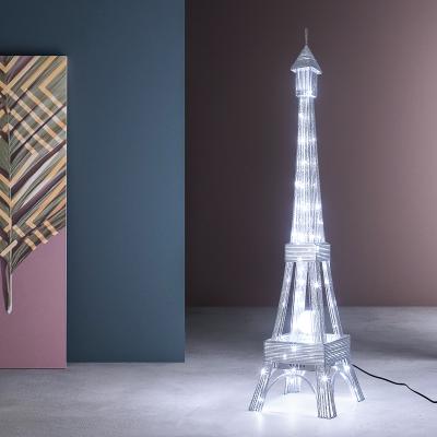 China Handmade Low Price Ready To Ship High Quality Wire Eiffel Tower Shape Modern Custom Floor Lamps For Living Room for sale