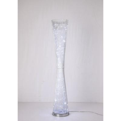 China Custom 3 Size Handmade Hot Selling Aluminum Wire Strip Shining Special Shape Handmade Unique Design Led Floor Position Lamp for sale