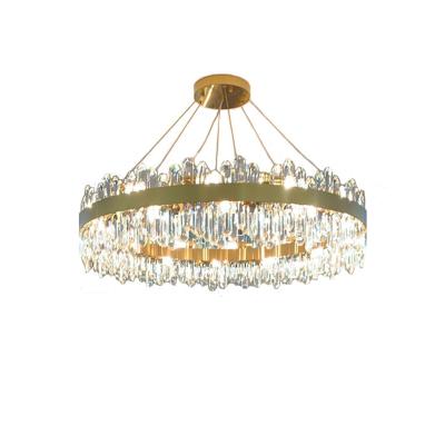 China Nordic Modern Ceiling Living Room Bedroom Hanging Dining Room Leaded Crystal Pendant Light Chandeliers for sale