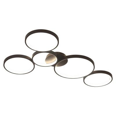 China Modern Fashion Outdoor Mounted New 1 Black White Brown 2 3 4 5 Heads Surround Around Bedroom Ceiling Lights for sale