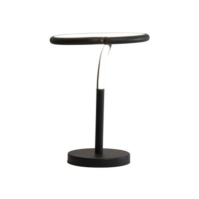 China New modern ready to ship modern simple dimmable hotel bar restaurant desk ring small mini table lamp for sale